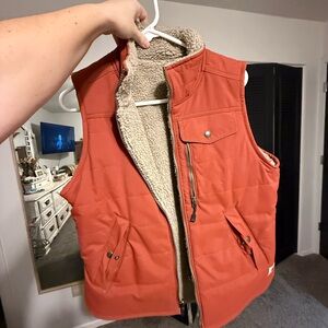 Carhartt Orange Vest with Sherpa Lining